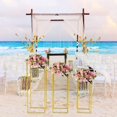 thumbnail image 2 of MONIPA 3 Pcs Gold Flower Holder Columns Centerpieces for Home Party Wedding Decorations, Rectangular Flower Display Rack, 2 of 8