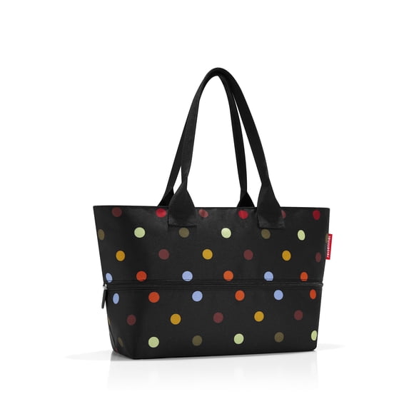 reisenthel Shopper E1, Expandable 2-in-1 Tote, Converts from Handbag to Oversized Carryall, Dots