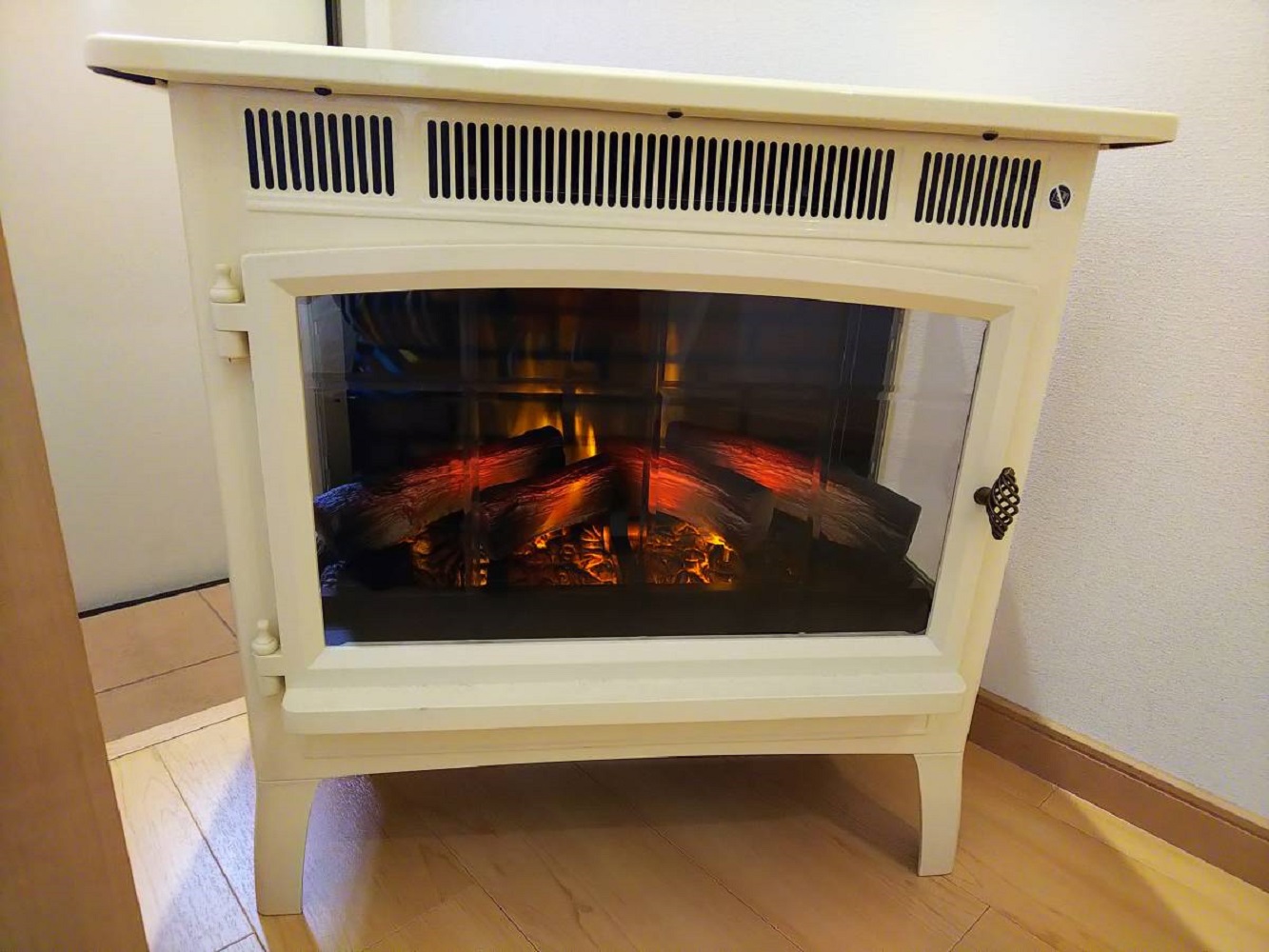 Duraflame 3D Infrared Electric Fireplace Stove u0026 Fire Crackler Combo, Cream  - Walmart.com