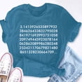 thumbnail image 2 of EcoLoom 3.1415926 π Noun Short Sleeve Unisex T Shirt Teal Blue-S, 2 of 6