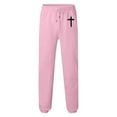 thumbnail image 4 of sususu Men Travel Pants Pockets,Men's Casual Printed Trousers Loose Fit Daily Wear Comfortable Versatile Fall Winter Season Pants,Pink,XXL, 4 of 4