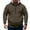 Brown, variant on SYMOID Men's Quarter Zip Hoodie with Zippered Pockets, Stretch Athletic Pullover for Workout & Casual Wear, Brown