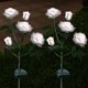 thumbnail image 1 of Paquete de luces solares decorativas para exteriores, luces rosas para jardín, patio, camino, impermeables, color blanco, 1 of 5