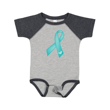 

Inktastic Teal Awareness Ribbon Gift Baby Girl Bodysuit