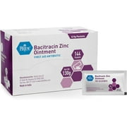 MED PRIDE Bacitracin Antibiotic Ointment – 144 Travel Packets, First Aid Ointment for Cuts, Burns & Wounds, Portable Antibiotic Cream with Zinc 0.9g