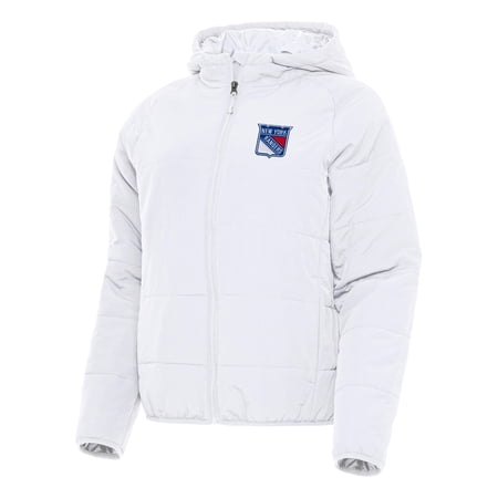 Women s Antigua White New York Rangers Universe Full-Zip Puffer Jacket