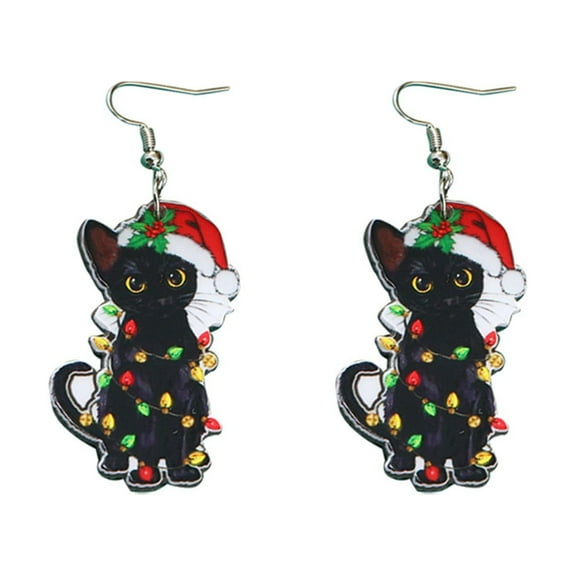 Earrings Christmas Acrylic Double Earrings Retro Fashionable Socks Unique Holiday Jewelry Great for Gifting or Personal Style