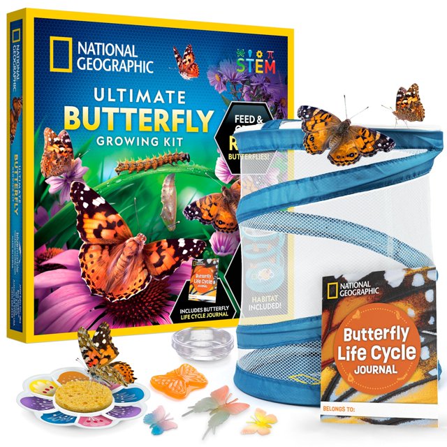 Kit de cultivo de mariposas National Geographic Ultimate con 5 orugas