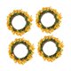 thumbnail image 3 of 4 piezas de anillos de vela de pilar de Navidad, pequeña corona bohemia, corona de bayas artificiales, portavelas de pilar para fiesta de Acción de Amarillo, 3 of 9