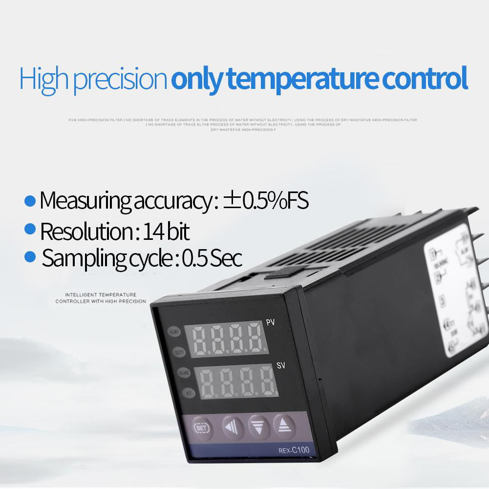 0~1300℃ Alarm REX-C100 Digital LED PID Temperature Controller Thermostat Kits