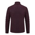 thumbnail image 5 of Gamivast Mens Cardigan Sweater Full Zip Knit Casual Stand Collar Jacket Fall Winter Warm Outerwear Ribbed Knitwear Coat with Pockets, 5 of 7
