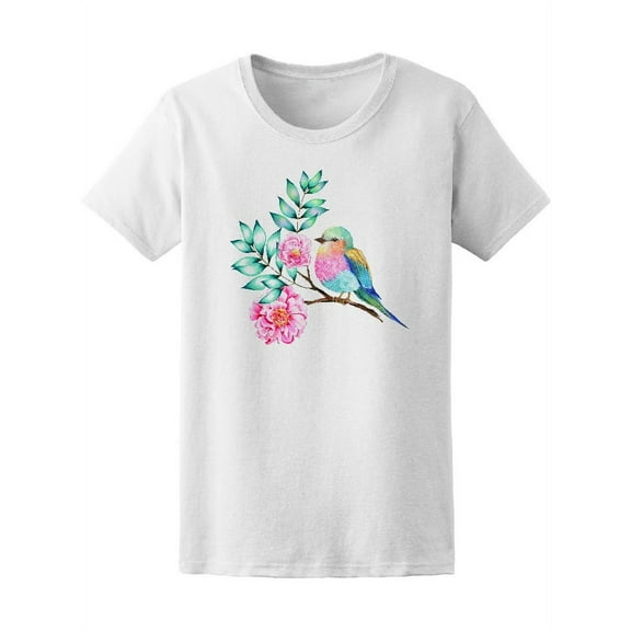 Colorful Tropical Bouquet T-Shirt Women -Image by Shutterstock, Female Large