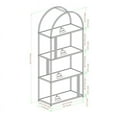 thumbnail image 4 of Contemporary Metal Arch Asymmetrical Faux Marble Bookcase in White Faux Marble, 4 of 4
