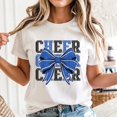 thumbnail image 2 of Coquette Cheer Shirt Blue Team Sport Cheerleading T-shirt Sizes S-5XL, 2 of 5