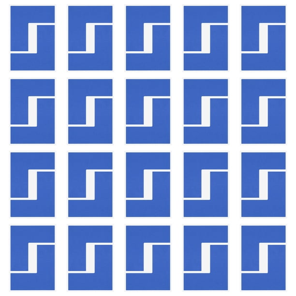Esquina de Marcado de Ubicación Uxcell 64Pcs Cinta de Marcado de Piso en L de PVC Azul