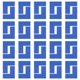 thumbnail image 1 of Esquina de Marcado de Ubicación Uxcell 64Pcs Cinta de Marcado de Piso en L de PVC Azul, 1 of 4