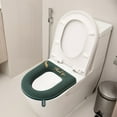 thumbnail image 4 of Soft Toilet Seat Cover with Handle, Knitted Winter Toilet Ring, Washable Two-Tone Covers for Round and Rectangular Toilet Seats, Comfortable and Easy to Clean, 4 of 7