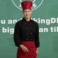 thumbnail image 2 of BELOVING Unisex Chef Jacket Jacket Chef Clothing Chef Catering Work Clothing Black L, 2 of 10