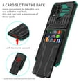 thumbnail image 3 of Heavy Duty Case for Motorola Moto G Stylus 5G 2021 Rugged PC Armor Credit Card Slot Holder Kickstand Bracket Cover, Military Grade Dual-Layers Shockproof Anti-Scratches Lens Protection Case,Darkgreen, 3 of 9