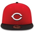 thumbnail image 2 of Men's New Era Red/Black Cincinnati Reds Road Authentic Collection On-Field 59FIFTY Fitted Hat, 2 of 5