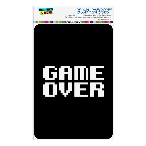 Game Over Gamer Pixel Font Geek Home Business Office Sign