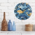 thumbnail image 3 of Cartoon Sea Animals 10 inch Wall Clocks Non Ticking Easy to Read Battery Decorative for Home Bathroom Kitchen Bedroom Living Room, 3 of 8