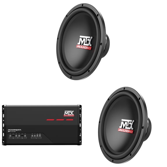 MTX Audio JH7005 Jackhammer 5 Ch. Amp, (2) TERMINATOR 12" Subwoofers Bundle