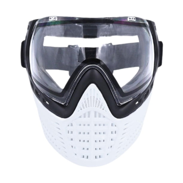 Máscara de esgrima Equipo de protección facial Correa ajustable profesional universal Blanco y negro