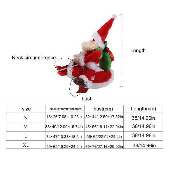 Vêtements de Noël pour Animaux de Compagnie Fête à Thème Nouvel An Atmosphères Costume Animal de Compagnie à Thème de Noël Accessoire de Photographie Personnalisé