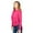 Candy Pink, variant on Women's Long Sleeve Sweatshirt French Terry Pullover Hoodie T1481 - Royal - Large