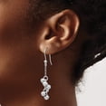 thumbnail image 3 of Sterling Silver Rhodium-Plated Beads Dangle Earrings (51 X 11) Made In Italy qe14405, 3 of 5