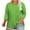 Green1, variant on Jalioing Plus Size Striped Shirts for Women Crew Neck 3/4 Sleeve Loose Pullover Tee XL-5XL Casual Blouses