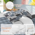 thumbnail image 3 of Vintage Plaid Duvet Cover Set, Farmhouse Bear Deer Trees Forest Checked Soft Duvet Cover Queen Size Bedding Set 4 Pieces, 1 Quiltcover and 2 Pillowcases with Zipper, 1 Bed Sheet for All Seasons, 3 of 9