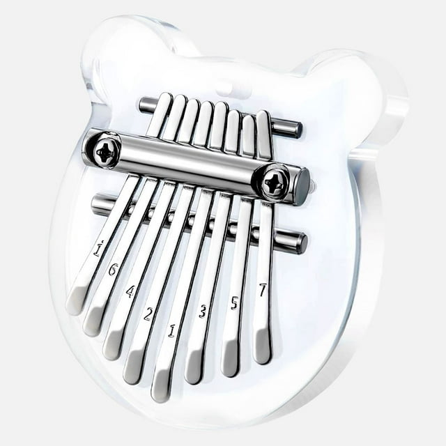 Mini Kalimba Thumb Piano 8 teclas, Piano de dedo acrílico portátil para niños y adultos, regalos musicales de bolsillo para principiantes Fokelyi 222866-1