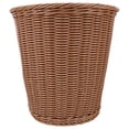 thumbnail image 1 of Papelera de imitación de ratán - Cesto de basura de mimbre tejido a mano - Cubo de basura - Cesto de basura de plástico para cocina, baño y casa de campo, 1 of 6