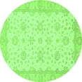 thumbnail image 1 of Ahgly Company Indoor Round Oriental Green Traditional Area Rugs, 5' Round, 1 of 4