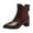 Brown, variant on LOVZFMLL Boots for Women Ankle Chelsea Boots Pointy Toe Slip Resistant Low Block Heel Leather Casual Fall Winter Boots