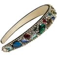 thumbnail image 1 of Bandeau Large en Strass Cristal pour Femmes Bandeau de Cheveux de Haute Qualité (Multicolore), 1 of 8