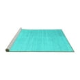 thumbnail image 2 of Ahgly Company Machine Washable Indoor Rectangle Abstract Turquoise Blue Contemporary Area Rugs, 7' x 9', 2 of 4