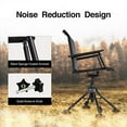 thumbnail image 4 of TIDEWE Hunting Chair with Seat Cover, 360 Degree Silent Swivel Blind Folding Chair, 4 Legs Adjustable Height Hunting Seats with Armrest, Portable Comfortable Stable Ground Hunting Chair, 4 of 6
