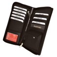 thumbnail image 2 of RFID Premium Leather Zipper Travel Credit Card Passport Wallet RFID P 663 (C), 2 of 7