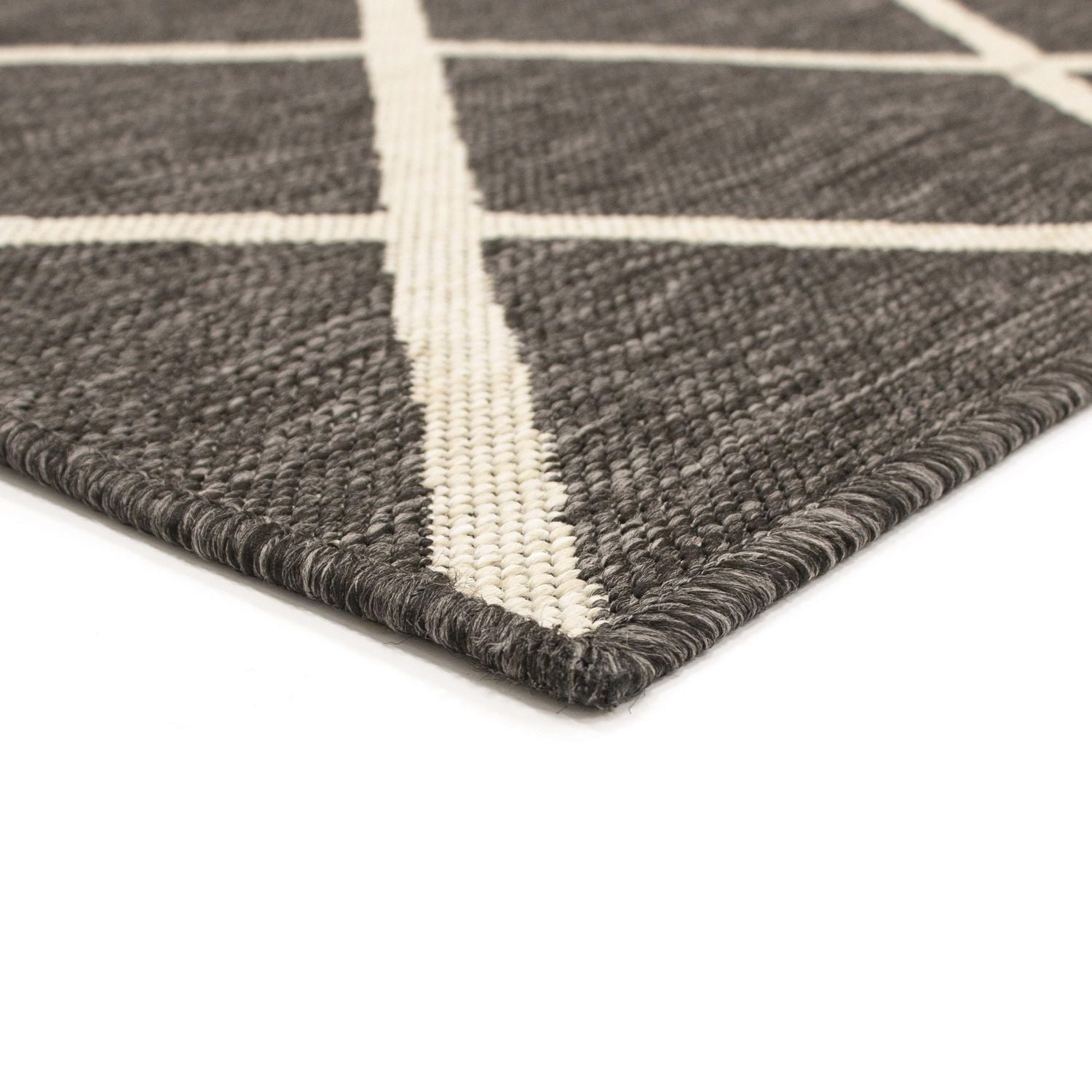 5'2 ft. x 6'7 ft. Charcoal Indoor Outdoor Rug