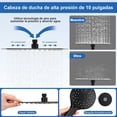 thumbnail image 4 of Regaderas para Baño con Brazo Extensible, 10" Cabeza de Ducha con Shower Head de Mano, [No Requiere Perforación], Regadera de Telefono para Baño de Alta Presion, con Accesorios (Negro), 4 of 7