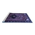 thumbnail image 2 of Ahgly Company Machine Washable Indoor Rectangle Persian Blue Traditional Area Rugs, 8' x 12', 2 of 4