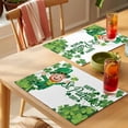 thumbnail image 4 of Happy St. Patrick's Day Placemats Set of 12 Cartoon Green Elf Lucky Shamrock Place Mats Indoor Wipeable Table Mats Washable Dining Table Placemats for Kitchen Holiday Party Home Decor 13x19 Inch, 4 of 9
