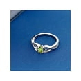thumbnail image 4 of Peridot Ring Oval Cut Ring Engagement Ring 925 Sterling Silver Ring Gift for him, 4 of 5