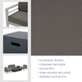 thumbnail image 3 of GDF Studio Coral Bay Outdoor 5 Piece Chat Set with Fire Table, Gray and Dark Grey, 3 of 16
