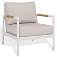 thumbnail image 4 of Safavieh Couture Chryssa Coastal Aluminum Patio Chair, White/Beige, 4 of 11