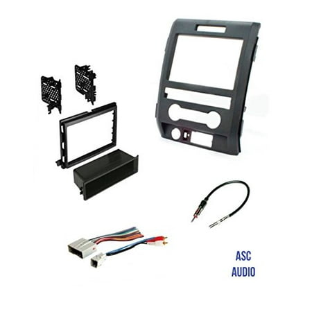 ASC Audio Car Stereo Radio Install Dash Kit, Wire Harness, and Antenna Adapter to Add an Aftermarket Radio for some 2009 2010 2011 2012 2013 2014 Ford F150