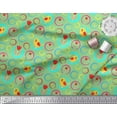 thumbnail image 2 of Soimoi Polyester Crepe Fabric Floral,Circle & Bird Artistic Print Fabric by Yard 52 Inch Wide, 2 of 3